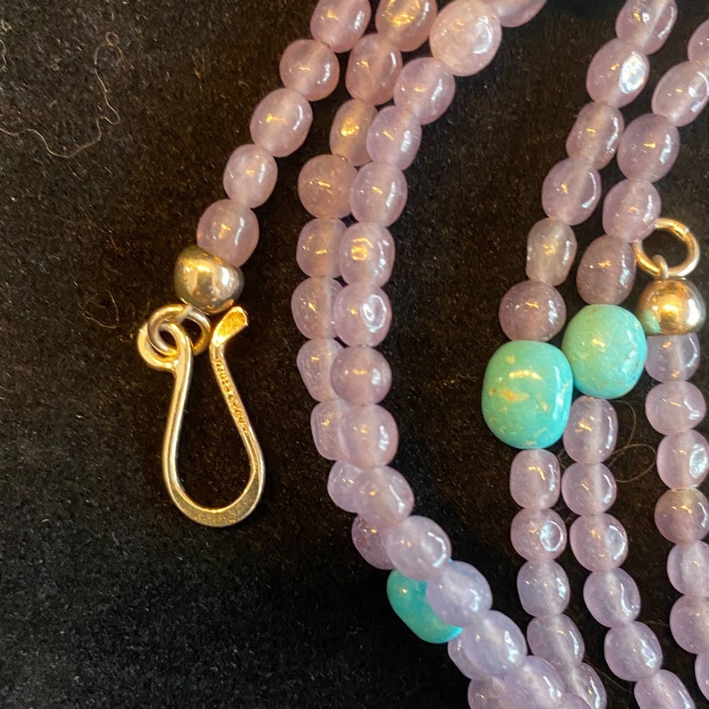 Jay King Desert Rose Amethyst and Turquoise 60 inch Necklace(131) - Picture 4 of 4